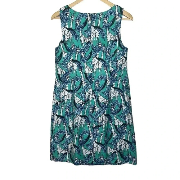 Talbots cotton/spandex giraffe paradise dress size 8p - Picture 3 of 6